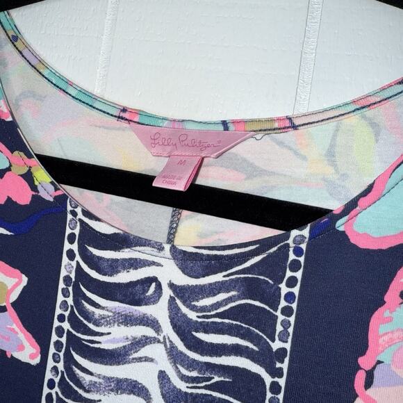 Lilly Pulitzer Women's Ophelia Dress in Bright Navy Al Fresco Size Medium - Picture 5 of 6